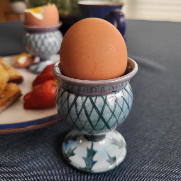 Tain Pottery Other - TAIN POTTERY Glenaldie Thistle Egg Cups, Set of 2